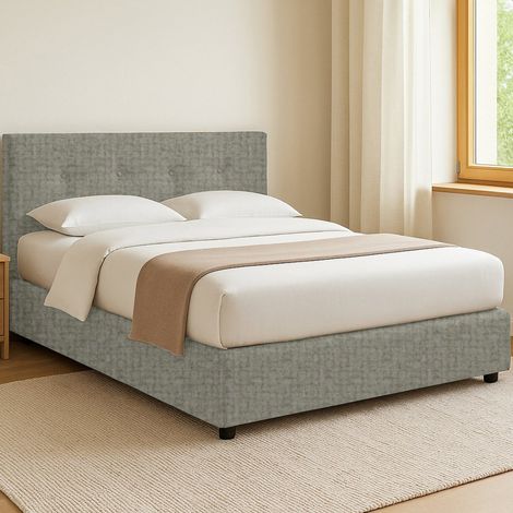 Letto Singolo Ripon, Sfoderabile, Contenitore Made in Italy, Grigio (1/5)