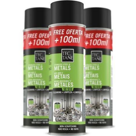 Pack 3 spray limpieza inox, inoxidables,metales, 500 ml