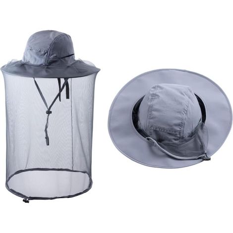 Jardinage – Chapeau avec Filet en Maille moustiquaire intégré pour Apiculture Safari randonnées (1/5)