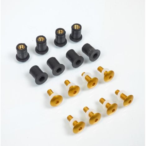 Kit visserie bulle ou pare brise One 8 vis or 8 écrou emporté