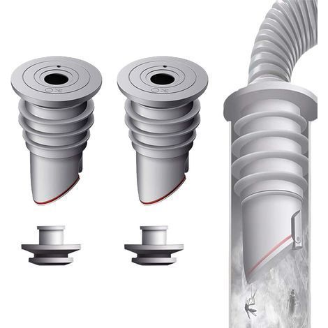 Joint de tuyau de machine à laver, 2 pièces 35-40 mm bouchon déodorant gris bouchon de vidange de machine à laver, joint de vidange de déodorant domestique (1/5)
