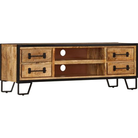Mobile Porta TV con Cassetti 120x30x40 cm Legno Massello Mango vidaXL (1/5)