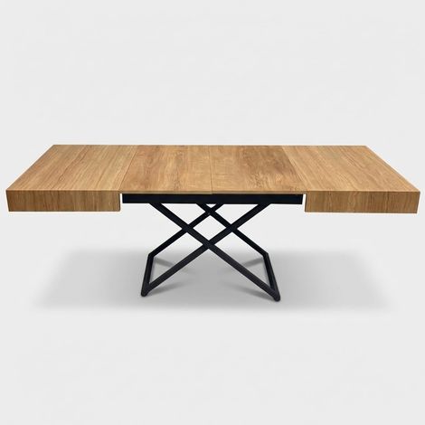 Table extensible de design 10 personnes 120/220x80 Amsterdam - Chêne (1/5)