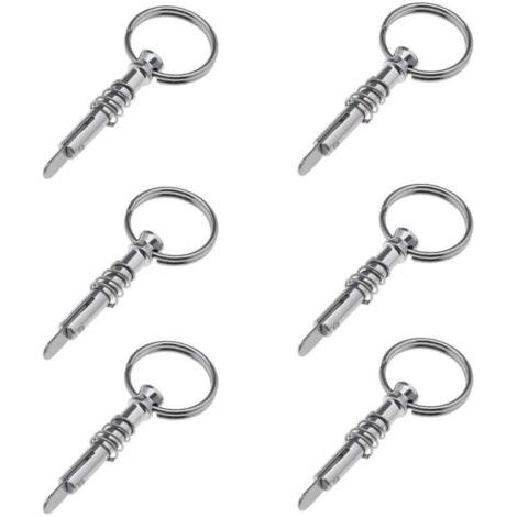 6pcs Goupille à Dégagement Rapide 0.24" Diamètre avec Came de Descente et Goupille à Ressort Longueur 1.57'' 316 Acier Inoxydable Top Pin Matériel Marin (1/4)