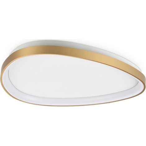 Ideal Lux GEMINI Plafonnier semi-encastré à LED intégré de 61 cm en laiton 2700 K