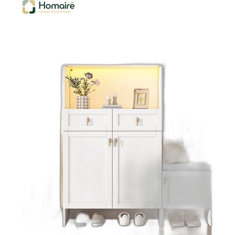 Schrank weiß 120 x 33.5 x 180 cm Polyester HOMAIRE (1/5)