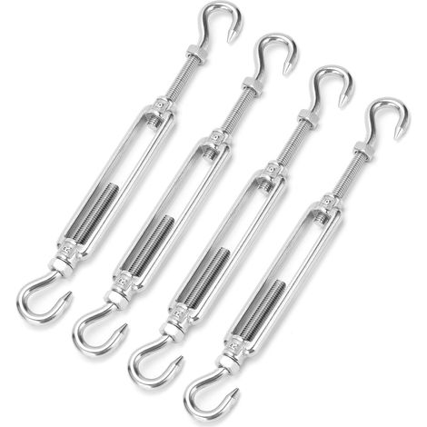4 Pièces de Criques à Crochet en Acier Inoxydable pour Câbles et Fils Métalliques, Kit de Serrage M6 (1/5)