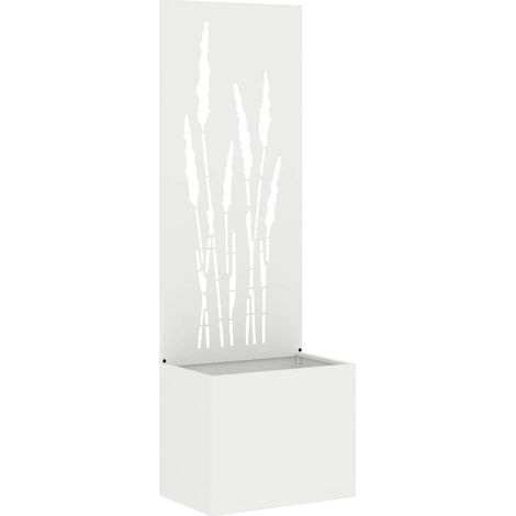 Écran de confidentialité de jardin Fretwork Blanc 50 x 140 cm (1/5)