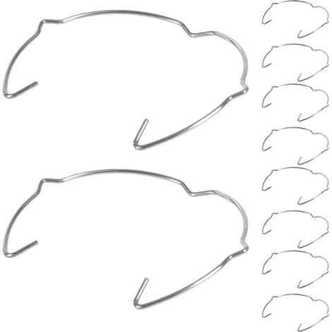 Lot de 20 clips de fixation à ressort pour lampes, anneaux de suspension pour ampoules LED, supports de spots, clips de fixation pour spots encastrés MR16, boucle de fixation argentée (1/5)
