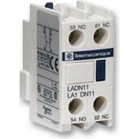 Telemecanique TeSys LADN11 - Auxiliary contact block 1C+1O clamp screw terminals