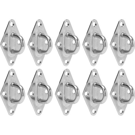 Ej.Life 316 Edelstahl Heavy Duty Eye Plate Suspension Pad Hängemattenhaken Marine Feste Schnalle für Sonnenschutzzubehör (5 mm) (1/5)