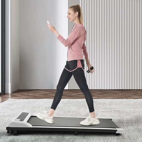 Cinta de correr eléctrica, caminadora de 1 a 6 km/h con control remoto y pantalla LED para casa y oficina, máximo 100 kg (1/5)