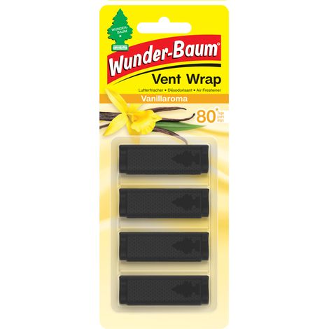 Wunder-Baum Vent Wrap Lufterfrischer fürs Lüftungsgitter Vanilla 4 Stück