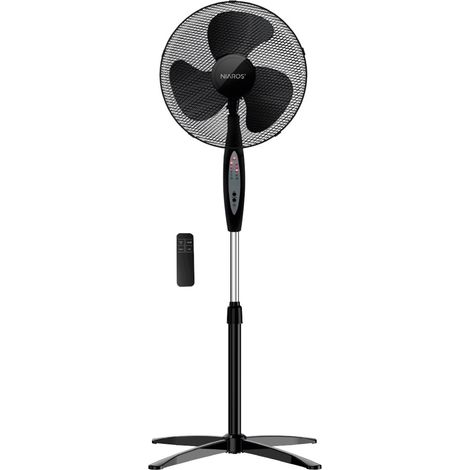 Ventilateur sur pied Nametil avec télécommande et minuterie Ø43cm 45W Noir