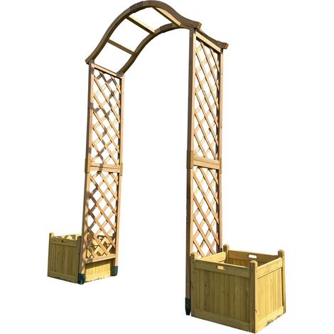 Dorchester Wooden Arch with Planters and Ground Spikes (1/5)