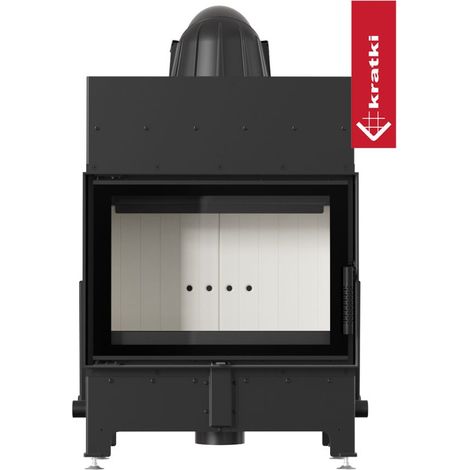 Kratki Kamineinsatz aus Stahl KRATKI FLOKI S 8 kW Ø 160 mit Türfeder Hausheizung (1/5)