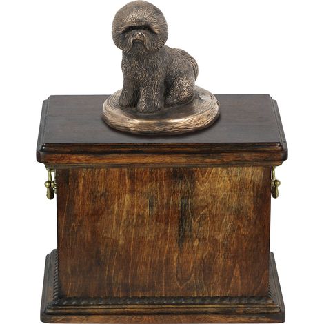 Bichon Frisé, Tenerife Dog - urne funéraire pour chien, urne avec statuette, urne élégante de style classique par Art-Dog (1/5)
