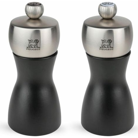 Peugeot Fidji Duo Duo-Mühlen für Pfeffer und Salz Schwarz 12 cm (1/3)