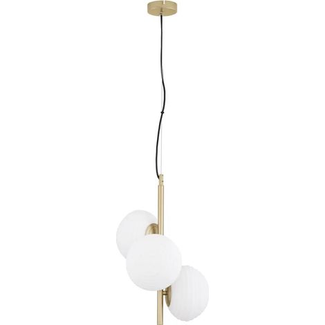 [NEUWERTIG] B-Ware Nova Luce Pendelleuchte Hängeleuchte Allen E14 Led 3 Flammig Gold Dimmbar Lampe