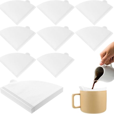 APEX 200 filtres à café pour verseuse — Filtres coniques en forme de V, blancs, adaptés pour 1 à 2 tasses (1/5)