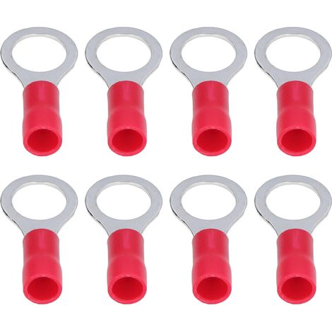 100-teiliges Ringkabelschuh-Set AWG12-10, isolierte Crimp-Drahtverbinder für Geräte (1/5)