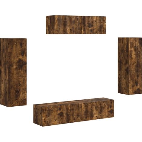 Maison Exclusive - Mobile TV 5 pcs Rovere fumé