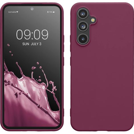 Housse Compatible avec Samsung Galaxy A54 5G Coque - Housse de téléphone Protection Souple en Silicone - Bordeaux Violet