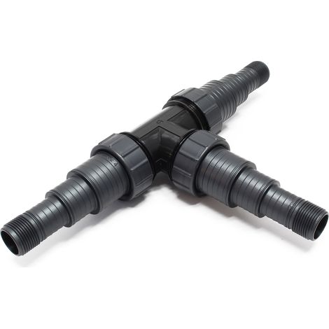 Raccord universel en T pour tuyau pompe bassin 25, 32, 40 mm (1/3)