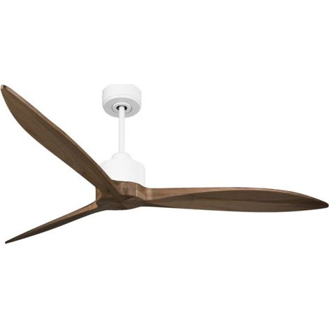 Modulo Latino Slim - Super destratificateur et ventilateur DC 166 cm blanc pales bois sombre idéal 30 à 60 m² (1/5)