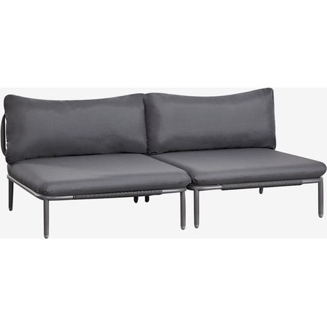 Sofá modular de jardín de 2 piezas en acero Roubly SKLUM        (1/5)