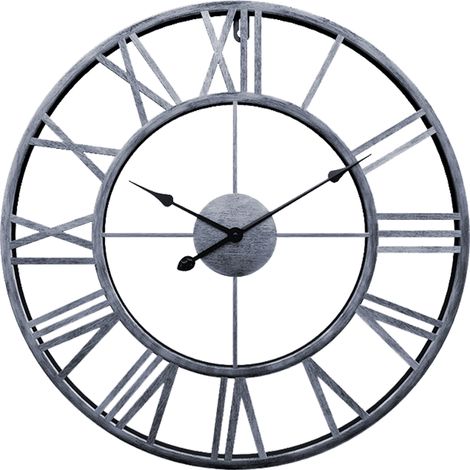 Horloge Murale - Cadran Métallique 40 Cm - Affichage Analogique avec Chiffres Gros - Silencieuse à Pile - Pour Salon Cuisine Chambre Bureau (1/5)