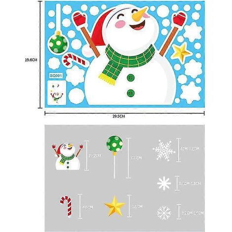 5-Bogen Weihnachtsfensteraufkleber mit Schneeflockenmotiven, statisch haftende Fensteraufkleber für Weihnachtsdekorationen, Weihnachts- und Thanksgiving-Partyartikel