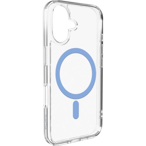 Custodia posteriore per iPhone 17 in TPU PC Lite Mag MagSafe - Anello blu trasparente