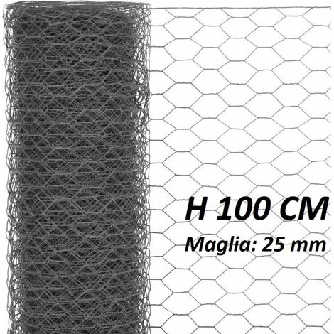 Rete per Recinzioni Tripla mt.50 Maglia mm.25 Ø Filo mm.0,70-H cm.100 (1/2)