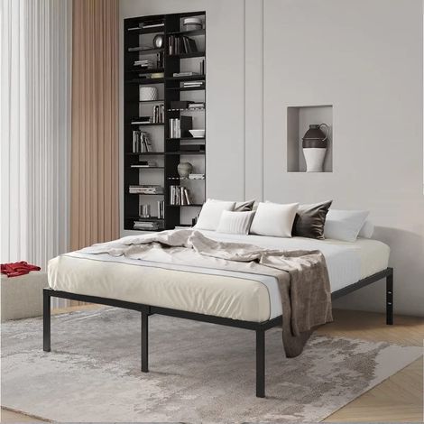 Iztoss – Ensemble matelas et sommier 140x190 cm – Matelas mémoire de forme 22 cm – Sommier à lattes 26 cm – Structure en nid d'abeille pour confort (1/5)
