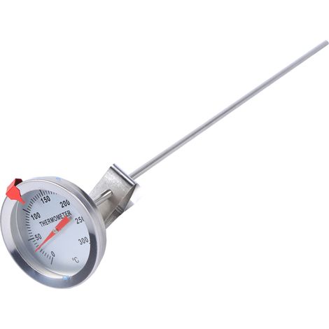 30 cm lange Edelstahl-Kochsonde mit Klemme, Lebensmittelthermometer für Fleisch, Bier, Tanks und Wein (1/5)