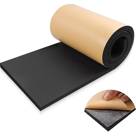 Multifunctional Self-Adhesive Foam Sheet Roll Anti Vibration Sound Insulation Mat Black (1/5)