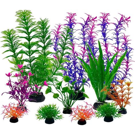11 künstliche Pflanzen für Aquarium und Terrarium, Dekoration für Wasser- und Landtiere - SONSTIGES (1/3)