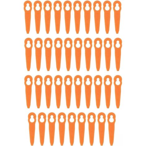 Lames De Tondeuse À Gazon En Plastique Orange, Hauteur Remplaçable, Accessoires De Jardinage, 40 Pièces
