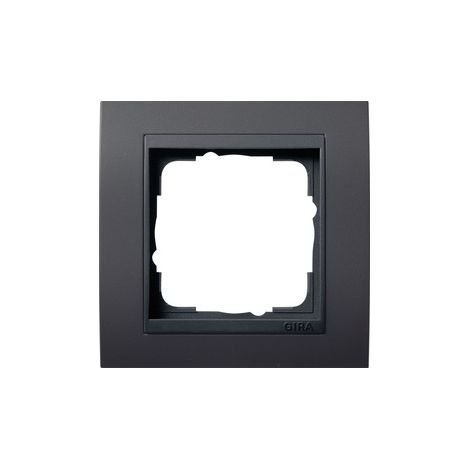 Plaque de finition Gira event design sans vis anthracite