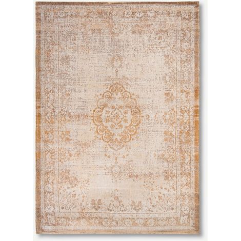 MEDALLION DESIGN - FADING WORLD MEDALLION TAPPETO - Prodotto in Belgio - Tessuto piatto jacquard meccanico - Rifinito a mano - Antiscivolo naturale - 100% cotone - Salmone - 80 x 150 CM