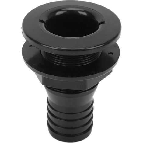 Raccord de coque droit ABS 1-1/2 pouces noir pour bateaux et accessoires marins (1/5)