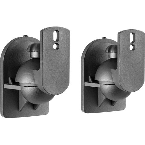 AISENS - SOPORTE UNIVERSAL DE PARED GIRATORIO E INCLINABLE PARA ALTAVOCES, NEGRO