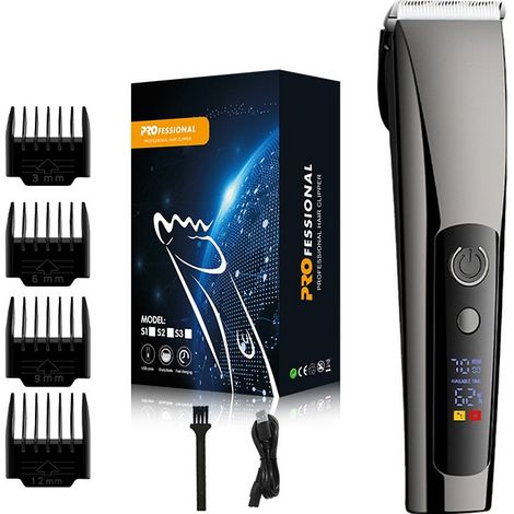 Tondeuse à Cheveux Électrique Silencieuse avec Écran LED - Coupe de Cheveux Facile à la Maison (1/5)