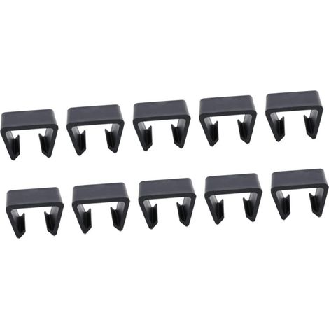 Clips de Fixation pour Canapé Sectionnel, Lot de 10, Plastique Noir Meuble Extérieur, Pose et Retrait Faciles, Usage Outdoor, pour Canapé de Patio et Chaise (1/5)