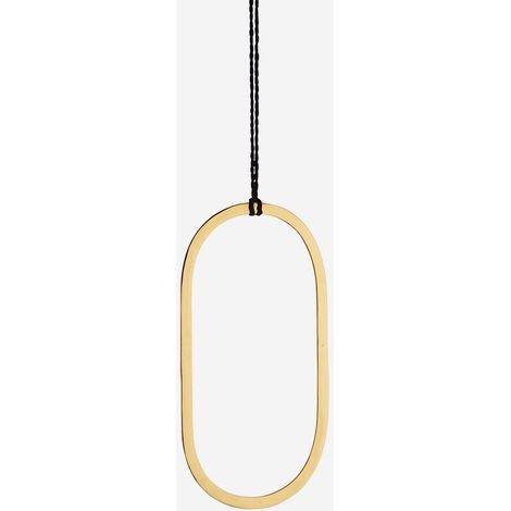 Suspension en métal décorative Ovale - coloris doré (1/2)
