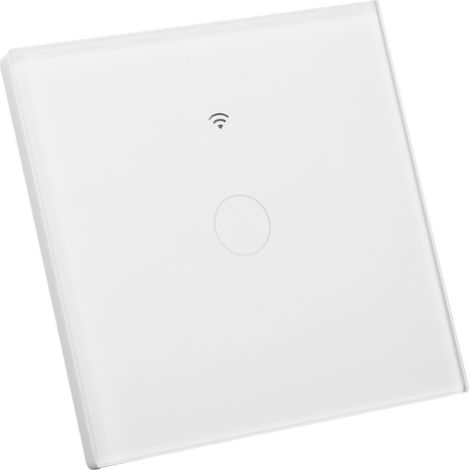 WLAN-RF-Lichtschalter mit Touch-Bedienung, wasserdichte Glasplatte, Sprachsteuerung, intelligenter Wandlichtschalter, 10 A, AC 80–260 V (1/5)