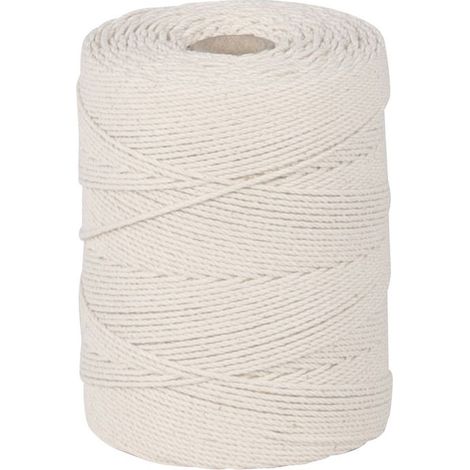 Ficelle cordeau en coton câblé 2 mm bobine 1 kg 430 m. pour cordeau et attache au jardin (1/5)