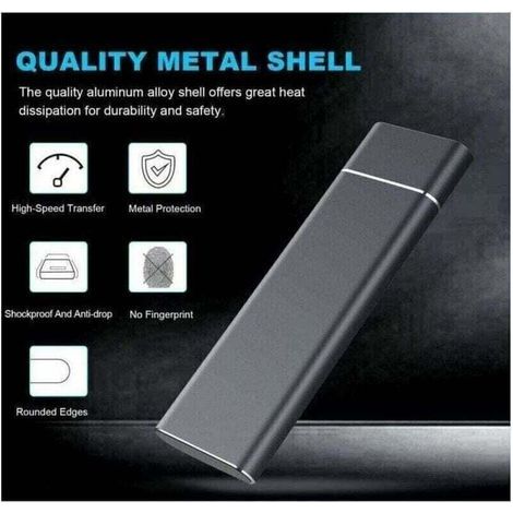 Disque dur externe portable SSD 2 To, SSD, disque dur externe portable haute vitesse (1/3)