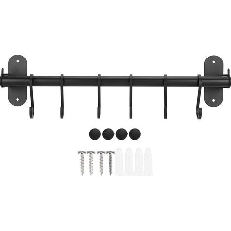Wandmontierter Deckelhalter mit 6 Haken, 40 cm, Küchenutensilien-Organizer (1/5)